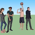 Character Youth 3d model