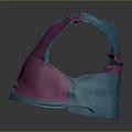 Purple And Teal Sleeveless Vest With White Buttons For Daily Wear