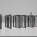 Public Facility Modern Turnstiles With Transparent Glass Doors For Access Control