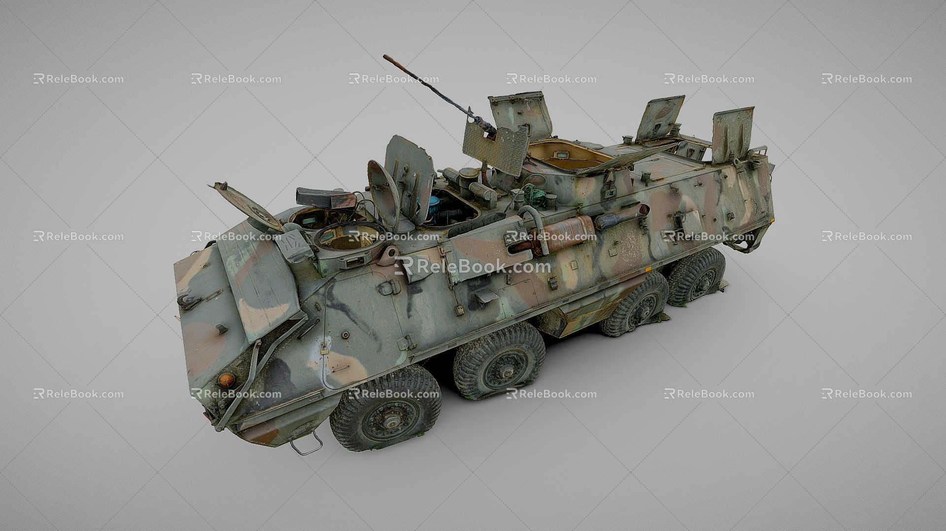 Wheeled Floating Armored Transporter 3d model