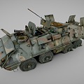 Wheeled Floating Armored Transporter 3d model