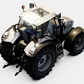 Modern Agricultural Tractor With Large Tires Spacious Cab And Advanced Design