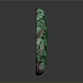 Natural Wood Stone with Oval Shape Green and Pink Speckled Texture