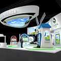 Oceana Exhibition Booth with Cow Milk Theme Modern Green White Windmill Decor