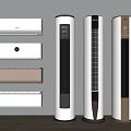 Sleek Modern Air Conditioner Fan Standing Wall Mounted White Gold Model Designs