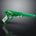 Green FUNPOP Toy Gun With Silver Accents And Modern Playful Design