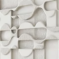 Contemporary Decorative Wall Panels with 3D Geometric Patterns and Black White Textures 3d model