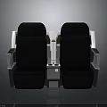 Comfortable Modern Black Cinema Seats With Armrests And Cup Holder Table