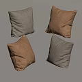 Soft Beige And Light Brown Velvet Decorative Pillows For Minimalist Home Sofa