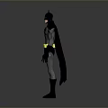 Batman Action Figure With Classic Gray Black Costume And Yellow Utility Belt