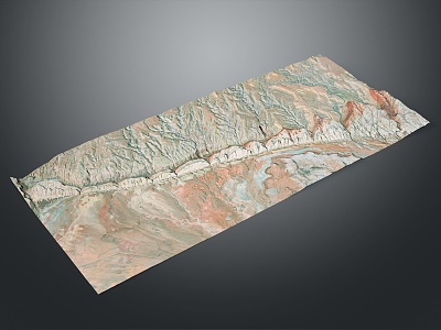 Geography, topography, mountain shape, ridge, ridge, valley, mountain range, canyon, geomorphology, mountain peak, mountain body 3d model