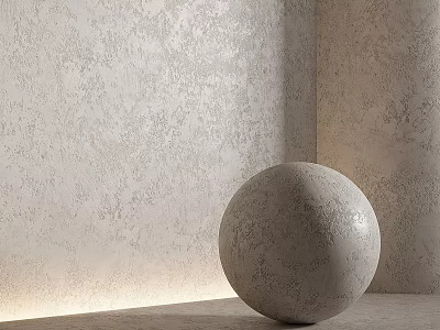 Textured Sphere Decorative Component With Gray Surface And Corner Soft Lighting 3d model