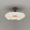 Modern Cloud Shaped Ceiling Light With White Lampshade And Metal Frame Design 3d model