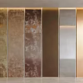 Modern Decorative Wall Panels With Assorted Metallic Finishes For Home Interior 3d model