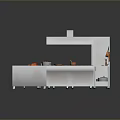 Kitchen Household Items With Stainless Steel Appliances Workbench And Cooking Tools