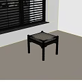 Modern Minimalist Stool With Cream Padded Seat And Black Spiral Legs