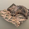Scenic Mountain Landscape With Rocky Terrain And Green Vegetation Cover