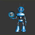 Industrial Robot Single Wheel Robot Double Wheel Robot Assistant Small Robot 3d model