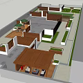 Rooftop Garden Featuring Wooden Pergola Wooden Deck Comfortable Sofas And Green Plants