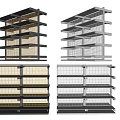 Modern Metal Display Shelves With Mesh Layers And Multiple Color Options For Retail Use