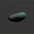 Polished Turquoise Stone Teardrop Ornament With Yellow Spots And Smooth Glossy Surface