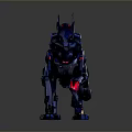 Blue And Silver Robotic Dog With Antennas And Mechanical Legs Structure