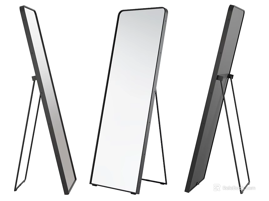 Full Length Mirrors With Tripod Stands In Different Styles 3d model 