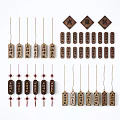 New Chinese-style pendant menu tag 3d model