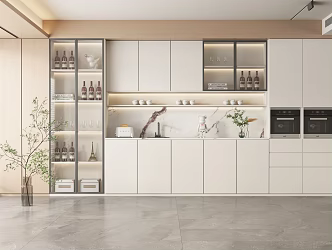 Modern Wine Cabinet 3d model