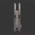 Industrial Mechanical Structure With Multiple Pipes And Metallic Components For Sci Fi Scenes