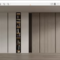 Modern Wardrobe Interior Design With Open Storage Shelves And Wooden Panels