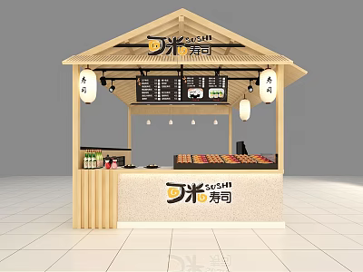 Japanese Sushi Restaurant 3d model
