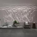 Modern water ripple lamp sweeping wall lamp 3d model