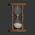 Wooden Stand Hourglass With Transparent Glass Body And Sand Timer For Home Decor