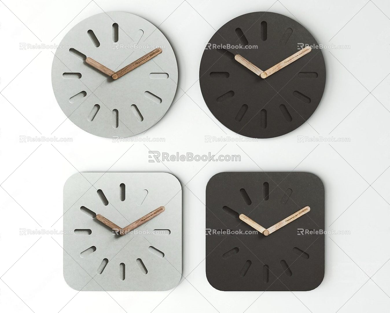 Modern decorative clock 3d model