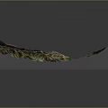 3D Terrain Model With Mountain Ranges Green Vegetation And River Paths