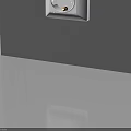 White Double Electrical Socket Mounted On Gray Wall For Home Electrical Use