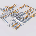 Industrial Equipment Collection Featuring Metal Pipes Valves And Mechanical Components