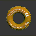 Orange Inflatable Swimming Ring Daily Life Product With Joy Text For Water Activities