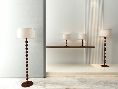 Floor lamp combination 3d model