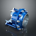 Blue Metal Lighting Combination With Mounting Brackets And Screw Details For Home Decor