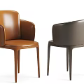 Modern Leisure Chairs With Brown And Black Leather Upholstery For Stylish Home Living Room