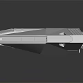 White Spacecraft Model With Sleek Fuselage Design And Detailed Structure For Aerospace Exploration