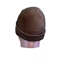 Black Knit Beanie Hat On Mannequin Head For Winter Warmth 3d model