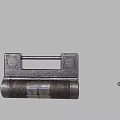 Traditional Metal Padlock With Decorative Patterns And Key For Daily Use