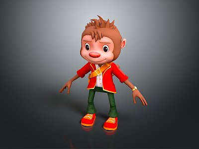 Monkey Cartoon Monkey Anime Monkey Stylized Monkey Fantasy Style Monkey Toy 3d model