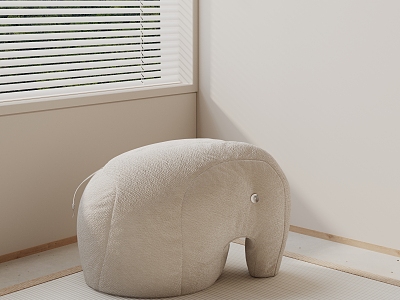 Modern sofa stool 3d model