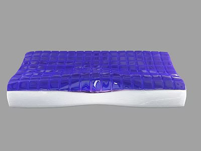 Modern Purple Pillow With Grid Pattern Design And White Base For Home Decor 3d model