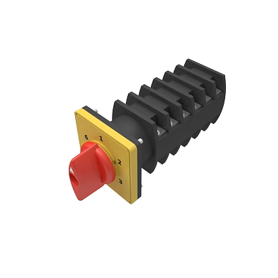 Red Knob Black Body Yellow Base Industrial Hardware Tool Component 3d model
