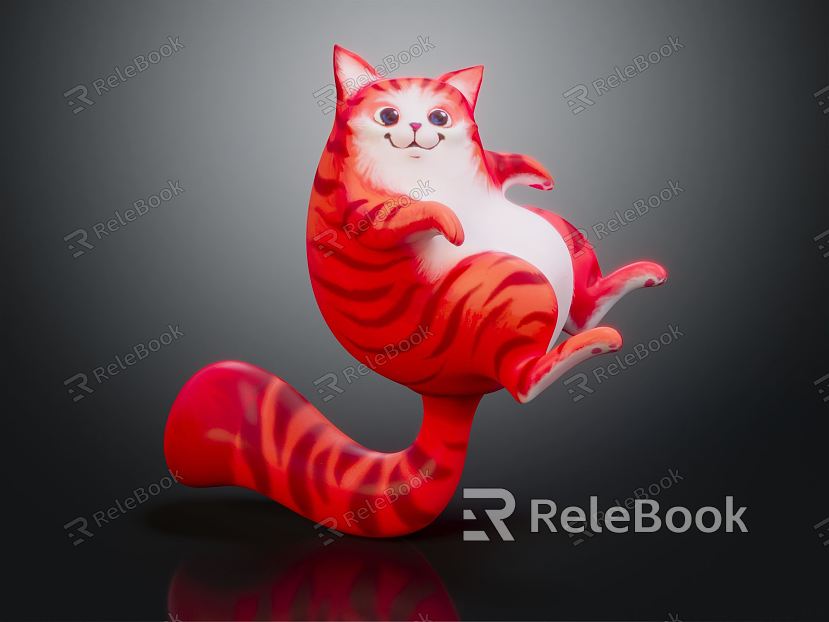 Modern game character toy cat model